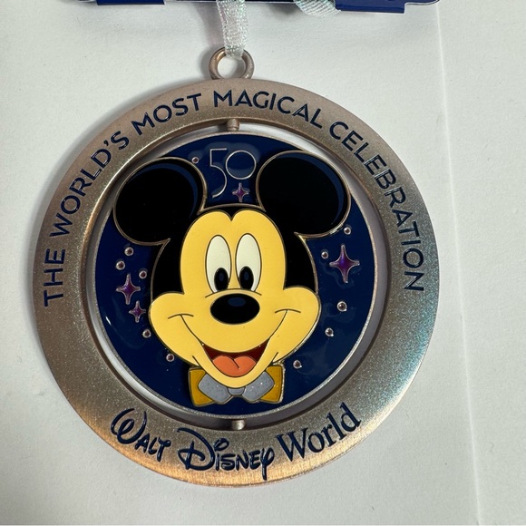 NWT. Disney WDW 50th Anniversary Mickey Spinner Ornament Walt Disney World. - Picture 2 of 8